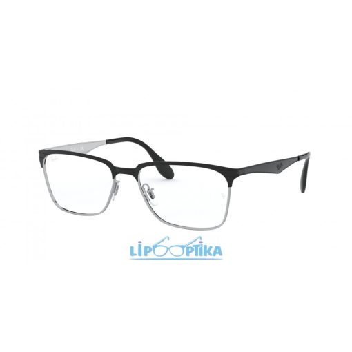 RAY-BAN 0RX6344 2861 BLACK ON SILVER Lipo Optika